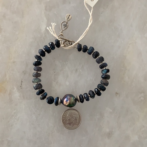 Chan Luu Blk Baroque Pearl & Labradorite Bracelet - Picture 5 of 10